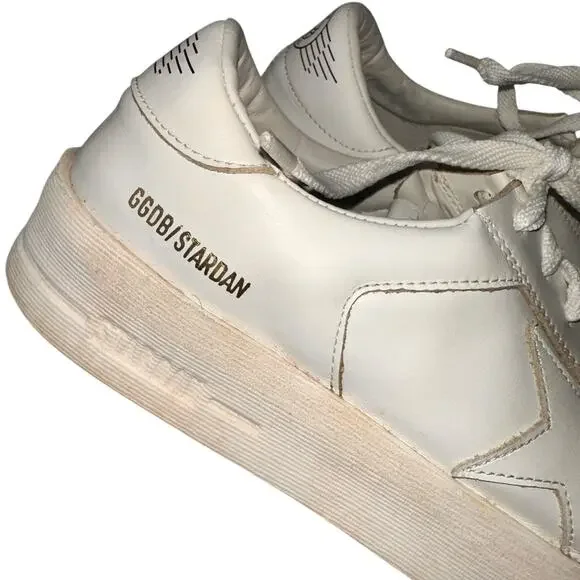 Golden Goose Stardan Women's Total White Leather Sneakers Size 39 / 9